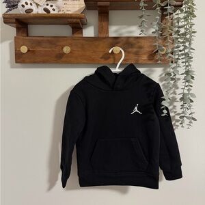 Jordan Kids Black Hoodie with White Logo
